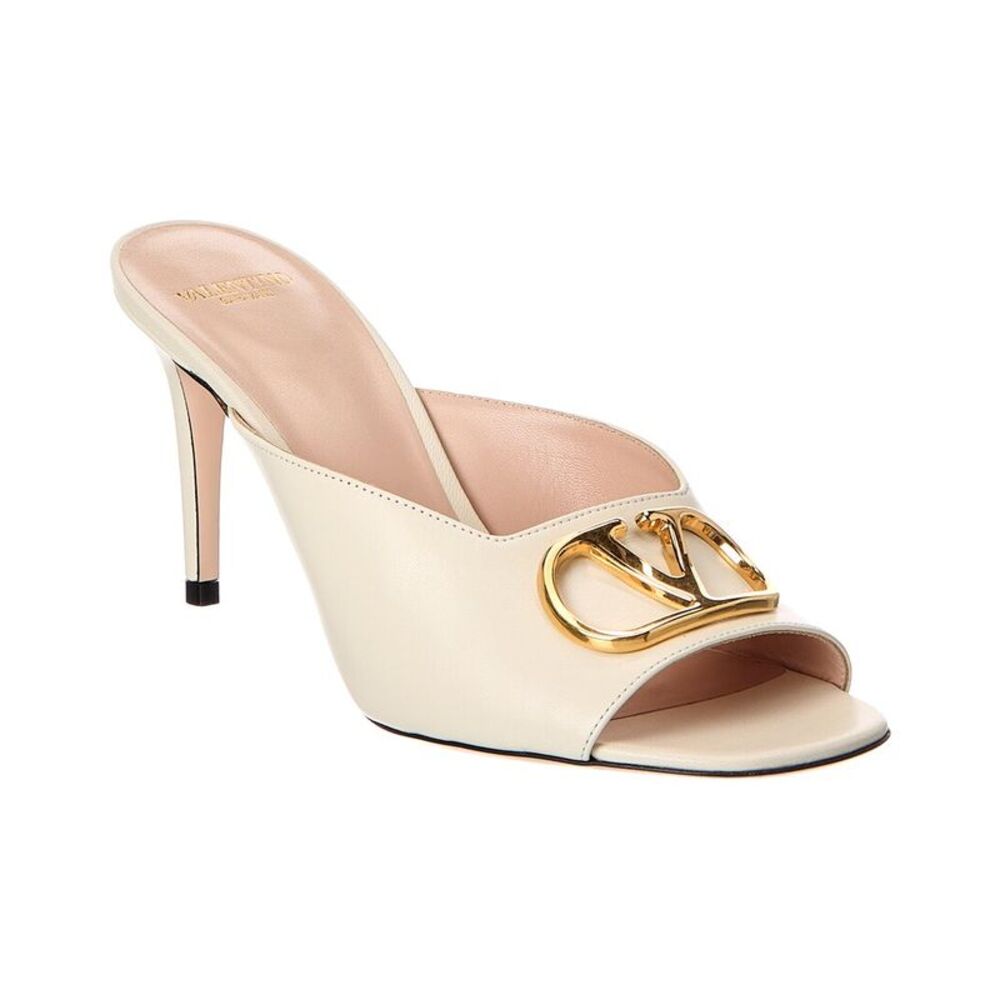 Valentino Vlogo 90 Leather Sandal, White